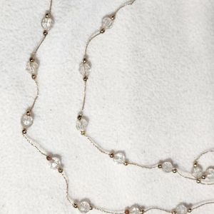 Gold Tone with Clear Beads Necklace